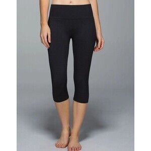 Lululemon Seamlessly Street Crop Leggings Heathered Charcoal Gray Woman’s Sz 6